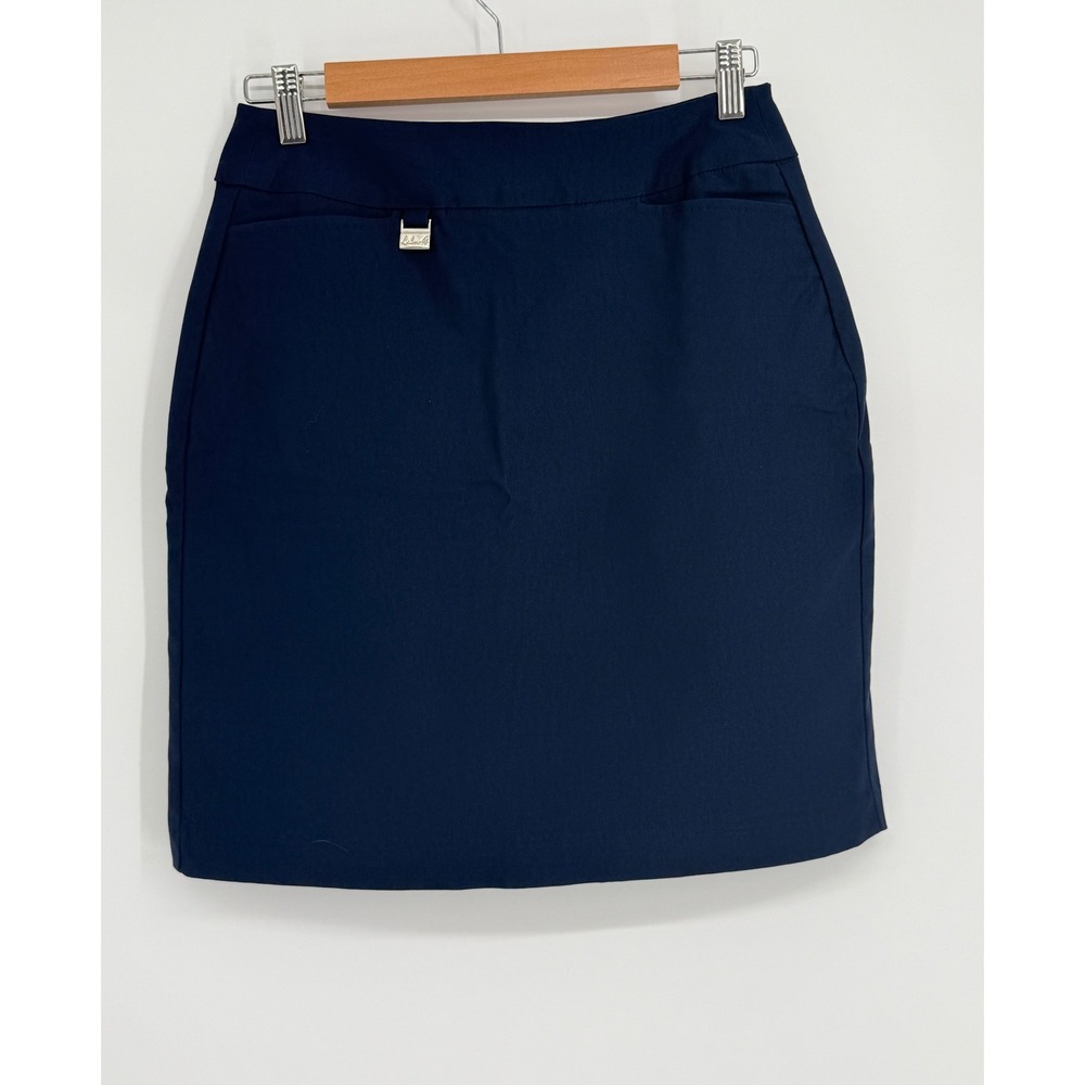 Lulu-B Navy Blue Stretch Skort Women Sz 4 Golf Activewear Pull On Skirt